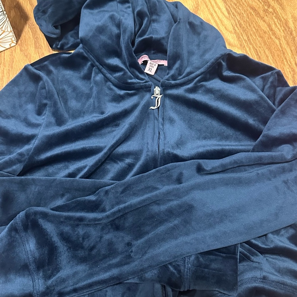 Juicy Couture Blue Velour Hoodie